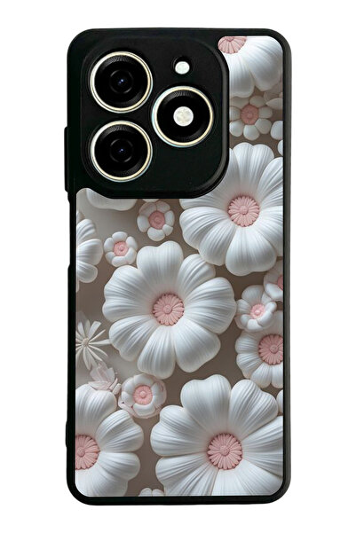 TECNO Spark 20 / 20C Compatible Printed, Matte Black, Soft Silicone, Protecti...