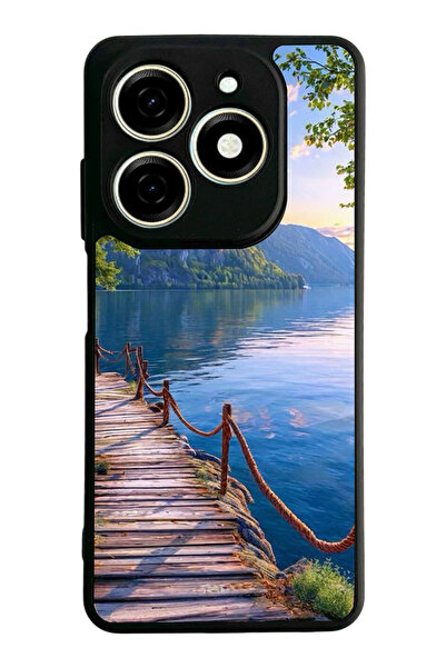 TECNO Spark 20 / 20C Compatible Printed, Matte Black, Soft Silicone, Protecti...