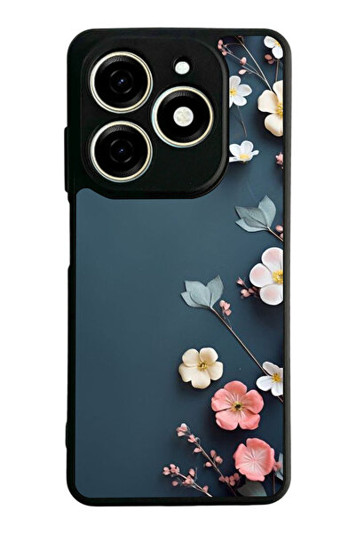 TECNO غطاء متوافق مع Spark 20 / 20C، مطبوع، أسود غير لامع، سيليكون ناعم، واقي...