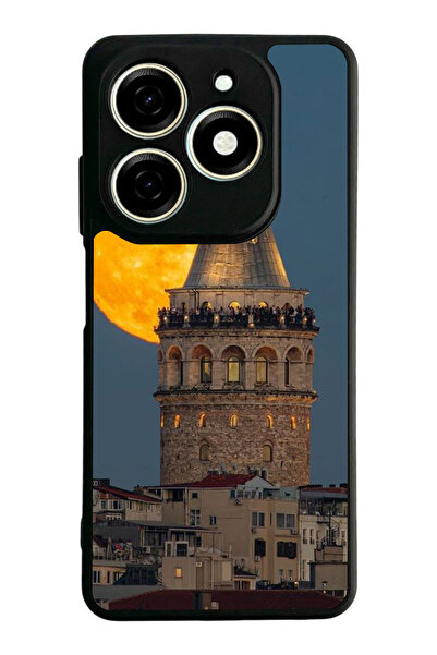 TECNO Spark 20 / 20C Compatible Printed, Matte Black, Soft Silicone, Protecti...