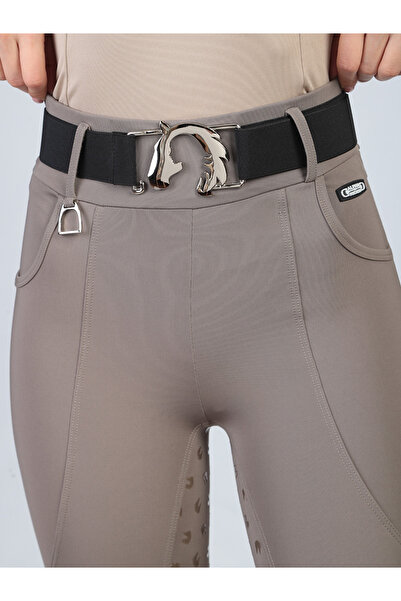 ALPHARİDER Gümüş renk At kız silüetli lastikli kemer