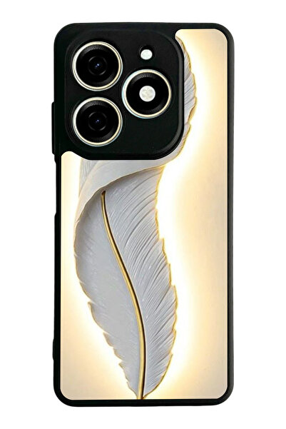 TECNO Spark 20 / 20C Compatible Printed, Matte Black, Soft Silicone, Protecti...