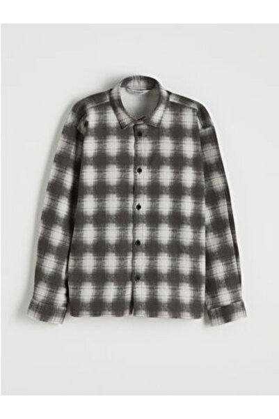 LC Waikiki Black Long Sleeve Plaid Boys Shirt