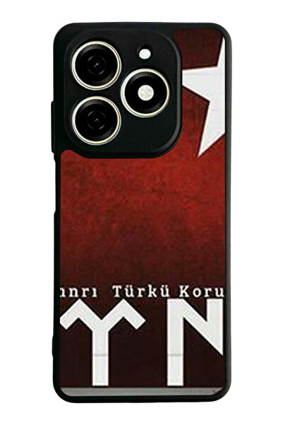 TECNO Spark 20 / 20C Compatible Printed, Matte Black, Soft Silicone, Protecti...