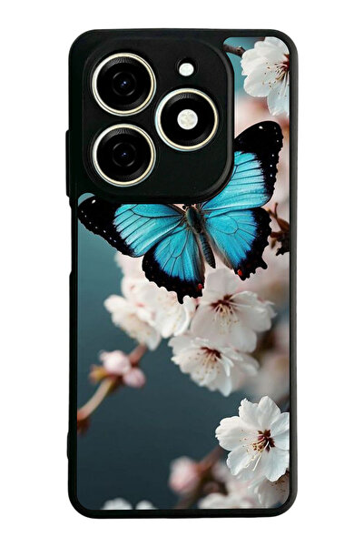 TECNO Spark 20 / 20C Compatible Printed, Matte Black, Soft Silicone, Protecti...