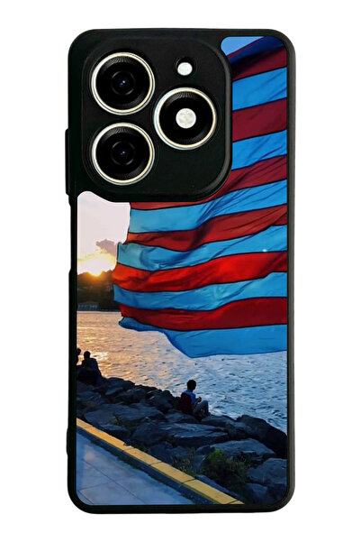 TECNO Spark 20 / 20C Compatible Printed, Matte Black, Soft Silicone, Protecti...