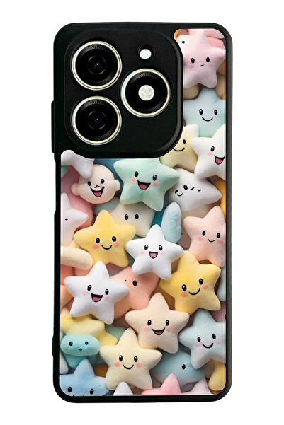 TECNO غطاء متوافق مع Spark 20 / 20C، مطبوع، أسود غير لامع، سيليكون ناعم، واقي...