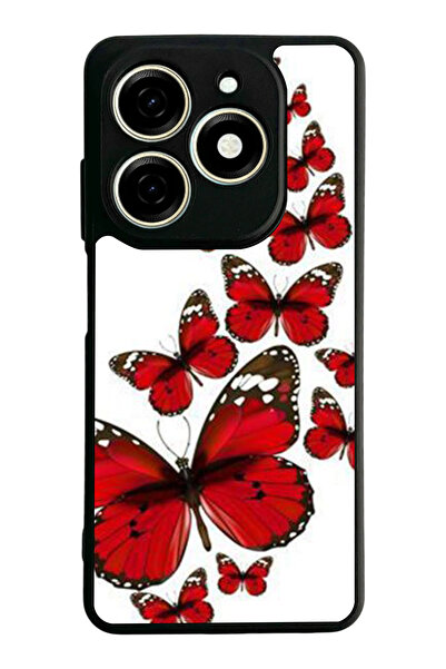 TECNO Spark 20 / 20C Compatible Printed, Matte Black, Soft Silicone, Protecti...