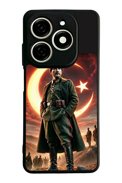 TECNO Spark 20 / 20C Compatible Printed, Matte Black, Soft Silicone, Protecti...