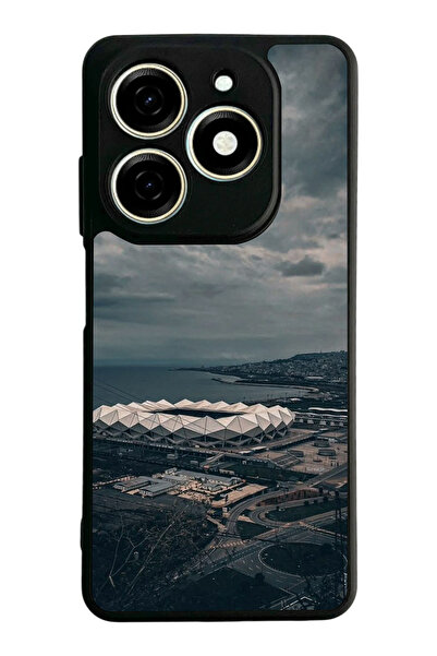 TECNO Spark 20 / 20C Compatible Printed, Matte Black, Soft Silicone, Protecti...