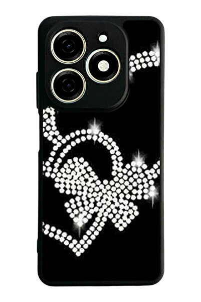 Aksel Kılıf Infinix Smart 8 Pro Compatible Printed, Matte Black, Soft Silicon...