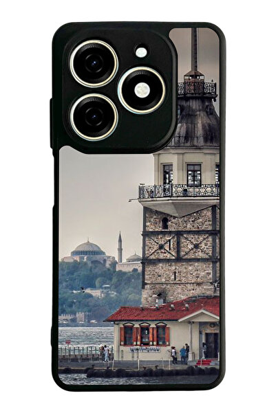 TECNO Spark 20 / 20C Compatible Printed, Matte Black, Soft Silicone, Protecti...