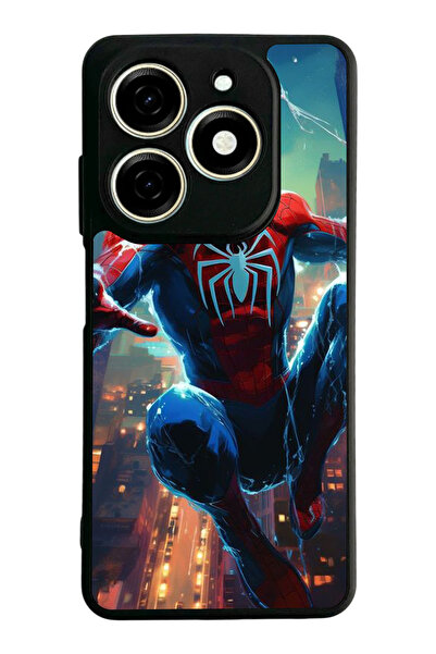 TECNO Spark 20 / 20C Compatible Printed, Matte Black, Soft Silicone, Protecti...