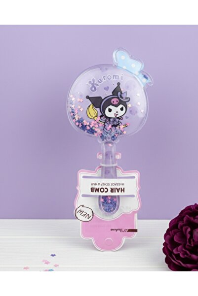 Meyra Accessories مشط سانريو كاواي كورومي مع رقائق لامعة، مشط صغير فاخر، منتج...