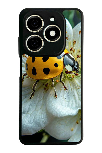 TECNO Spark 20 / 20C Compatible Printed, Matte Black, Soft Silicone, Protecti...