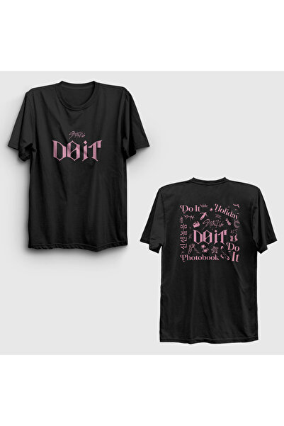 Presmono Tricou unisex negru cu imprimeu pe spate Do It Doit Skz Stray Kids 6...