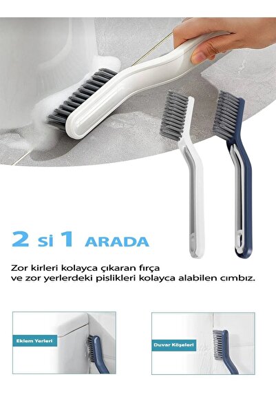 Layla Copper Fırça Saplı Cımbız Klipsli Sert Zemin Temizleme Ovalama Fırçası ...