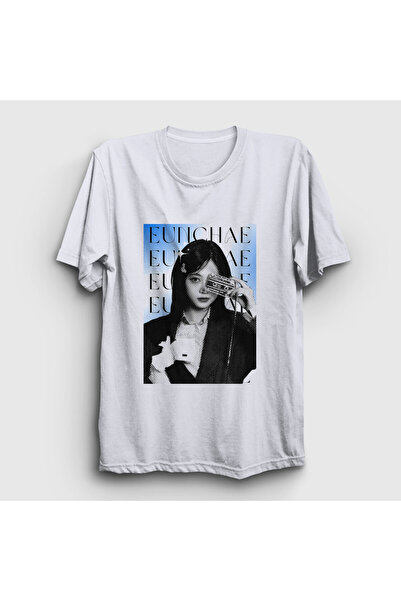 Presmono تي شيرت أبيض للجنسين من Hong Eunchae Le Sserafim 601960tt