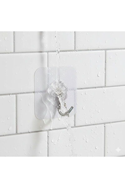 CPAZH Co. 1'li Yapışkanlı kancalı Duvar Askısı Banyo Mutfak Kapı Arkası Askıl...