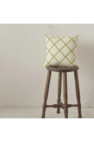 Kemal Tekstil Cross Patterned Modern Minimalist Decorative Throw Pillow Cover...