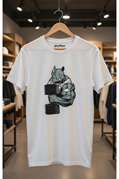 playwear Gym Athlete Fitness Dumbbell Lifting Bull Regular Fit 100% βαμβακερό...