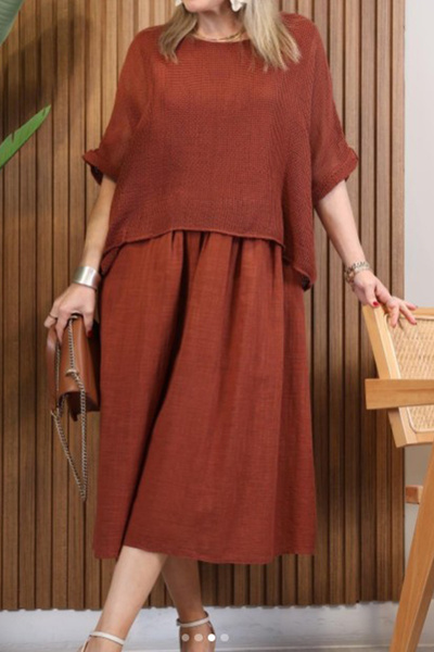 AYASOFYA OTANTIK Women's Italian Tile Plain Pattern Mesh 100% Cotton Lined Mi...