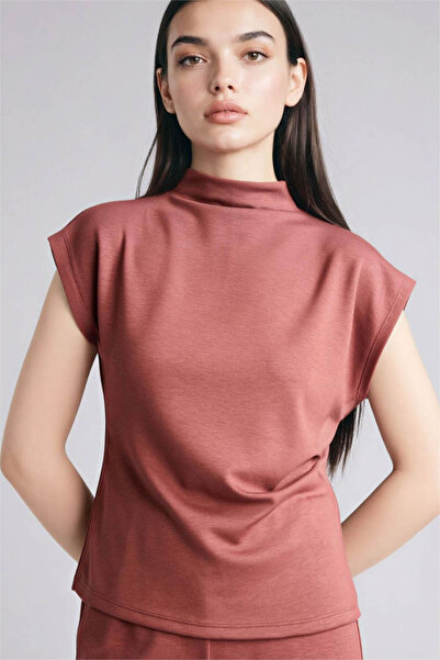 DeFacto Μπλουζάκι με λεπτή γραμμή και μισό ζιβάγκο F7760AX26SP