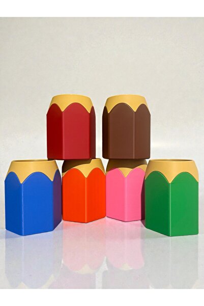 Kalem Ucu Tasarımlı Renkli Kalemlik - Masaüstü Düzenleyici Organizer - Okul ve Ofis Hediyesİ