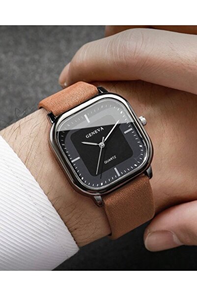 Geneva Unisex Geneva Wristwatch, Minimalist Design with Square Dial, Precisio...