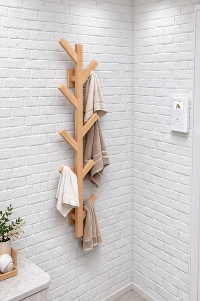 KARAS AHŞAP Duvara Monte Ahşap Elbise Askısı Portmanto Askılık Dekorotif Askı...