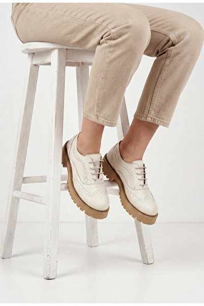 Dasha NUR women's shoes beige made of genuine Leather 41