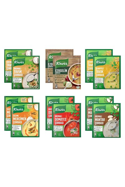 Knorr Hazır Çorba 6 Çeşit 12 li Karma Paket