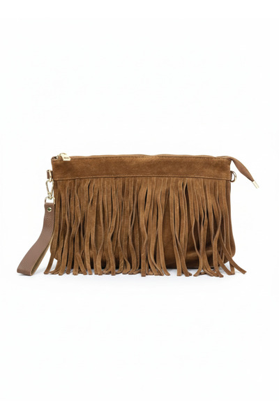 Voi Luxe AMAZON TABA - PÜSKÜLLÜ SÜET ÇANTA