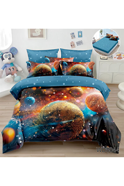 FIONNA.RO Finet 4-Piece Duvet Cover Set With 5D Stretchy In Relief - Planets ...