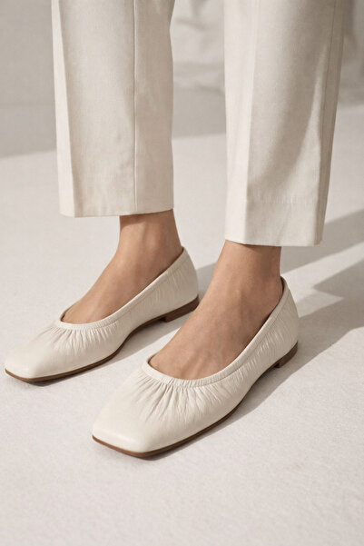 Arzillo Pantofi Selora pentru femei piele naturală detaliu încrețit bej pentr...