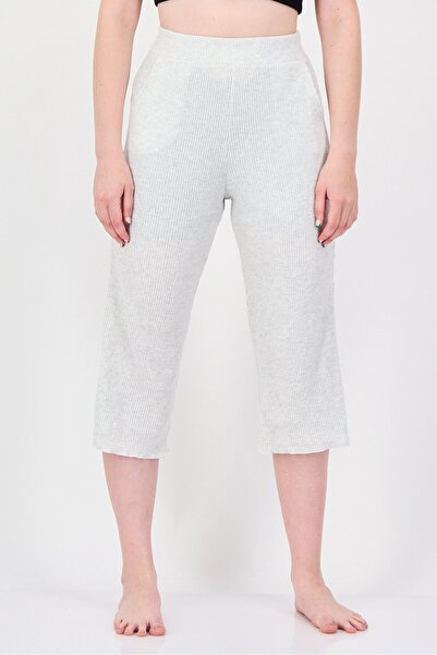 Etam Women Ribbed Pajama Pants, Heather Grey