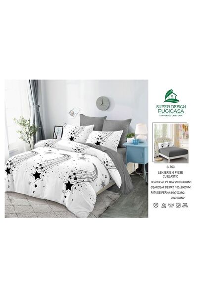 ANATOLIATEKSTILE 6-piece Duvet Cover Set – Complete set of fine Cotton and St...