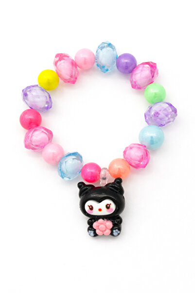 MakeWell Colorful Beaded Children's Bracelet with Kuromi Figure – Flexible El...