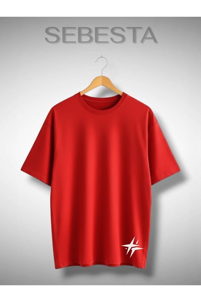 Sebesta Fashion Im Star Printed Premium Oversize T-Shirt