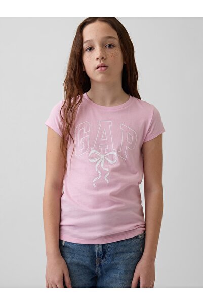 GAP Kız Çocuk Pembe Grafik Baskılı T-Shirt (2’li)