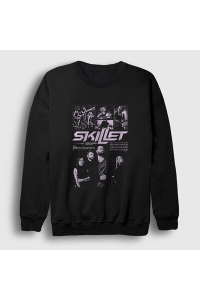 Presmono Unisex Black Rock Band Skillet Sweatshirt 604231Tt