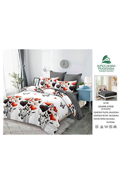 ANATOLIATEKSTILE 6-piece Duvet Cover Set – Complete set of fine Cotton and St...