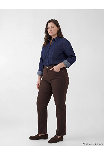 LC Waikiki Brown flare women's jean pants