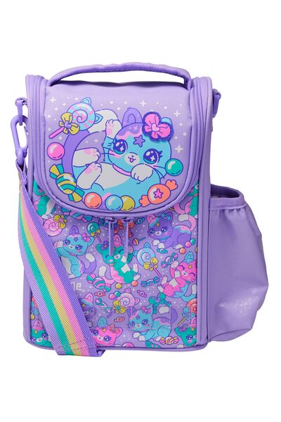 SMIGGLE Lila Lunchbox with Junior Name Tag – Insulated Lunchbox with Strap