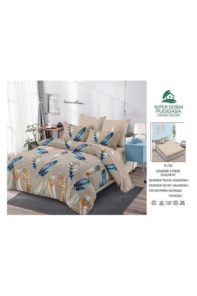 ANATOLIATEKSTILE 6-piece Duvet Cover Set – Complete set of fine Cotton and St...