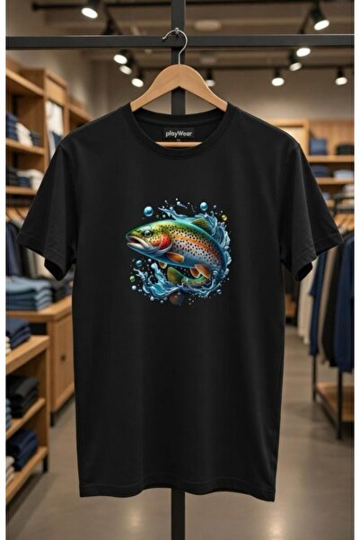 playwear Μπλουζάκι Fishing Alabalik Fishing με στάμπα, 100% βαμβάκι, κανονική...