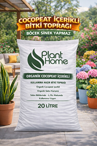 plant-home Cocopeat İçerikli Bitki Toprağı 20 Litre – Perlit - 5-15 Kırmızı P...