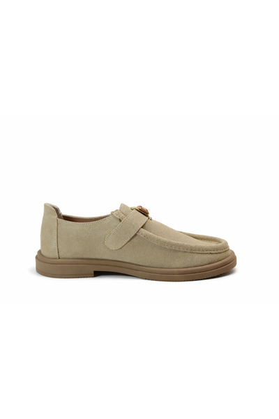Beety 5547-0 Genuine Leather Nubuck Beige Casual Women's Shoes
