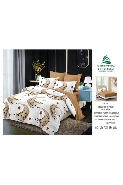 ANATOLIATEKSTILE 6-piece Duvet Cover Set – Complete set of fine Cotton and St...