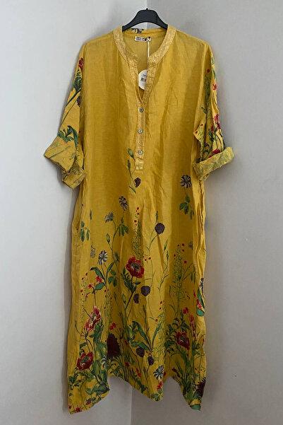 AYASOFYA OTANTIK Women's Italian Saffron Sequined Patchwork Collar Wildflower...